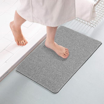 Joyhalo Bathtub Mat Non Slip, Bath Mat for Tub, Shower Mats for Inside Shower, 17x30 Inch, PVC Loofah Bathroom Mats for Wet Areas, Quick Drying, Grey
