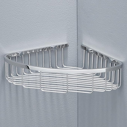 Bathroom Corner Shower Caddy Organizer, Corner-Hollow Design, SUS304 Stainless Steel Heavy Duty Rust-Proof Bathroom Shelf Organizer Holder, Wall Mounted Storage Rack, Brushed Chrome