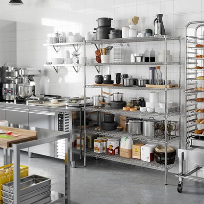 18" Deep x 54" Wide x 74" Height Wire Shelving Kit | 6-Tier | NSF Commercial Storage Rack Unit