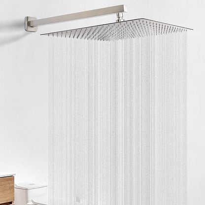 HarJue Shower Arm, Rain Shower Head Extension Extender, With Flange and Teflon Tape, Made of Thicken Stainless Steel for Bathroom Rainfall Shower (20 Inch, Brushed Nickel)