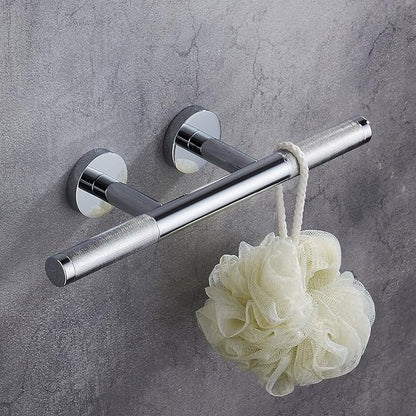 Shower Foot Rest,Shower Foot Rest for Shaving Legs,Knurled Brass Bar Shower Step,Wall Mounted Bath/Spa Foot Ledge in Polished Chrome