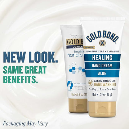 Gold Bond Age Renew Crepe Corrector Body Lotion, Replenishing & Smoothing Formula, 14 oz. & Healing Hand Cream, 3 oz., With Aloe, Moisture That Lasts Through Handwashing