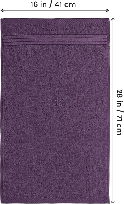 Utopia Towels 6 Piece Premium Hand Towels Set, 16 by 28 inches, 100% Ring Spun Cotton, Lightweight and Highly Absorbent Towels for Bathroom, Travel, Camp, Hotel, and Spa, Plum