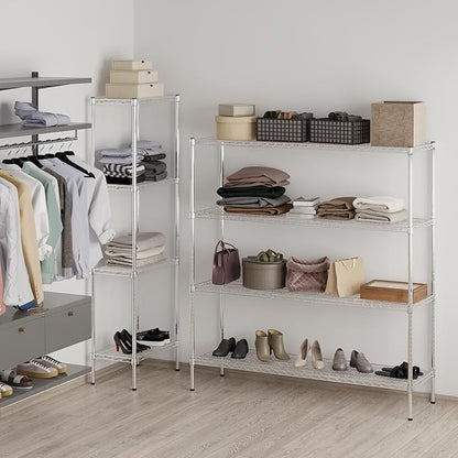 18" Deep x 60" Wide x 64" Height Wire Shelving Kit | 4-Tier | NSF Commercial Storage Rack Unit