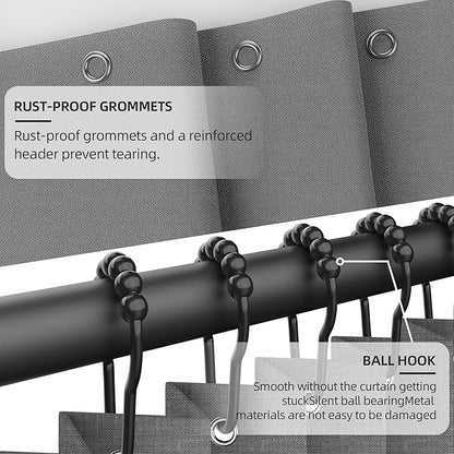 Bathroom Magnetic Folding Shower Curtain, Accordion-Style Shower Curtain, Suitable for Shower Rooms, bathtubs, Hotels or Apartments (High-Grade Grey, W:70*H79.5Inch)