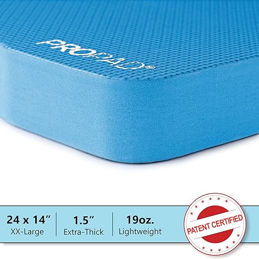 Thick Kneeling Pad, Garden Kneeler for Gardening, Bath Kneeler for Baby Bath, Kneeling Mat for Exercise & Yoga, Knee Pad for Work, Floor Foam Pad, 2X Large (XXL) 24 x 14 x 1.5 Inches, Blue