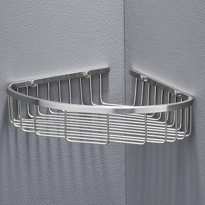 Bathroom Corner Shower Caddy Organizer, Corner-Hollow Design, SUS304 Stainless Steel Heavy Duty Rust-Proof Bathroom Shelf Organizer Holder, Wall Mounted Storage Rack, Brushed Nickel