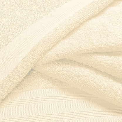Ultra Soft 3 Pack Cotton Towel Set, Contains a Bath Towels 28x55 inch, a Hand Towels 16x24 inch & a Wash Coths 12x12 inch, Ideal Everyday use, Compact & Lightweight - Ivory