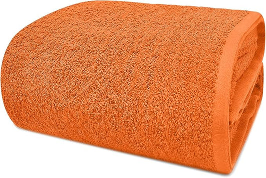 DAN RIVER Pack of 1 Bath Sheet 40x80 Inches, Soft Fluffy Bath Sheets Towels for Adults, Quick Dry Shower Towels - Orange