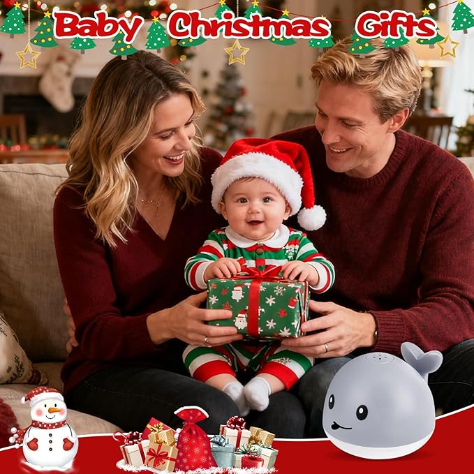 Baby Bath Toys for Kids Ages 1-3 & Babies 6-12 Months, Light Up Whale Sprinkler Water Toys for Infant Toddlers 1 2 3 Year Old Boys Girls Christmas Stocking Stuffers Birthday Gifts Newborn Essentials