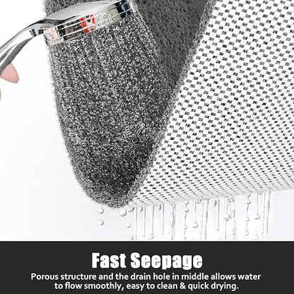 Large Shower Mat Non Slip, 36x36 Inch Shower Floor Mat with Drain Hole in Middle, Super Soft and Comfortable PVC Loofah Massage Bath Mat for Shower, Anti Slip Shower Stall Mat, Quick Drying