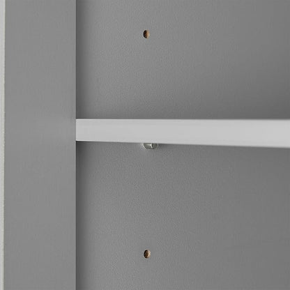 Favfurish 70" Tall Bathroom Storage Cabinet with Doors,Modern Linen Cabinets w/Adjustable Shelves & Anti-Tipping Device,Easy Assembly,Freestanding Organizer for Dining Room,Kitchen,Office,Grey