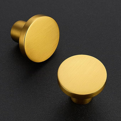 Ravinte 1 Pack Cabinet Knobs Gold Kitchen Cabinet Knobs Round Dresser Drawer Pulls Closet Door Pulls 1-1/5 Inch
