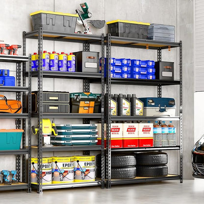 LEVELEVE 5-Tier Heavy Duty Storage Shelving Unit, 2000 lbs Capacity, Adjustable Metal Utility Shelf, 48" L x 18" W x 73" H for Garage, Kitchen, Pantry, Basement, Bathroom, Laundry,3 Pack