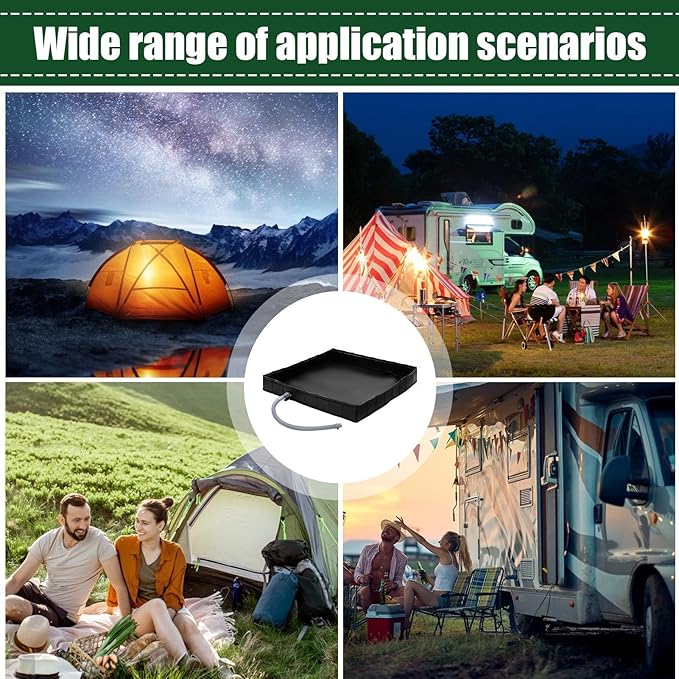 Camping Shower Tent Floor Base | Shower Base | Sshower Tent Basse with Drain Hose | Privacy Outdoor Waterproof Sshower Basse | Portable Camping Pan Lib