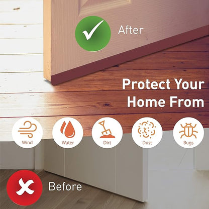 Weather Stripping Door Seal Strip - Silicone Sealing Tape for Weather Stripping Around Doors Windows Showers Etc. - Tough and Flexible Door Weather Seal That Stops Draft - (Brown 35mm)