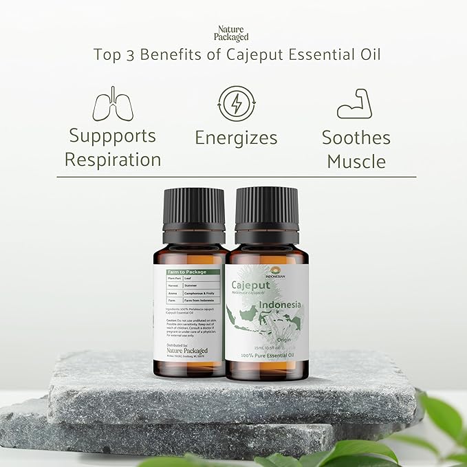 Cajeput Essential Oil (15ml) - Direct from Central Java, Indonesia - Essential Oils for Diffusers Aromatherapy; Essential Oils for Body; Massage Oils | 100% Pure Therapeutic Grade