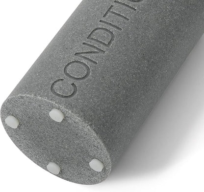 Resin Neutral Gray Sandstone Conditioner Engraved Bottle Refillable Pump Dispenser, Durable Waterproof Resin Construction for Bath, Shower - Gray Sandstone Satin Nickel Pump