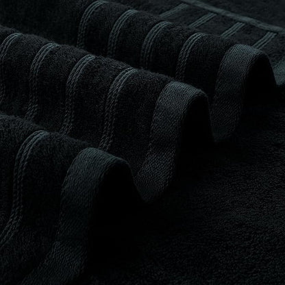 Avalon Towels Bath Towels Set of 4, Size 30 x 60 Inches, Highly Soft and Absorbent, Quick Drying, Lightweight, Perfect for Daily Use (Black)