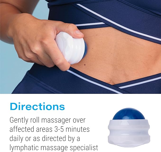 Lymphatic Drainage Massager, Massage Roller Ball, Fibro Body Roller for Fibrosis Treatment, Liposuction, 360 Lipo, Tummy Tuck & BBL Post Surgery Recovery