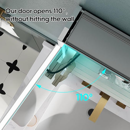 WELLFOR 36" X 30" Medicine Cabinet with Lights, 3X Magnification, Anti-Fog Mirrored Cabinet, Double Doors with Mirror, Bathroom Vanity Medicine Cabinet with Outlets & USB Ports