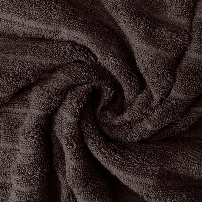 DAN RIVER Pack of 2 Bath Sheet 35x70 Inches, Ribbed Oversized Bath Sheets Towels for Adults, Fluffy and Soft Plush Towels - Brown