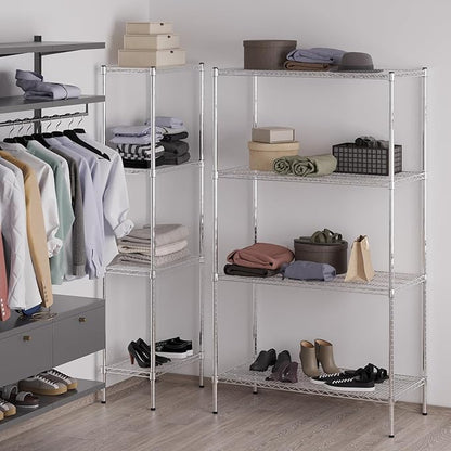 21" Deep x 42" Wide x 74" Height Wire Shelving Kit | 4-Tier | NSF Commercial Storage Rack Unit