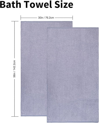 Everplush Diamond Collection Oversized Bath Towel – 2 Pieces, Super Soft & Highly Absorbent, Quick-Drying & Extra Large. Perfect for Bathroom, Pool, Swimming Use.(Dusk, 30" x 56" 2PK)