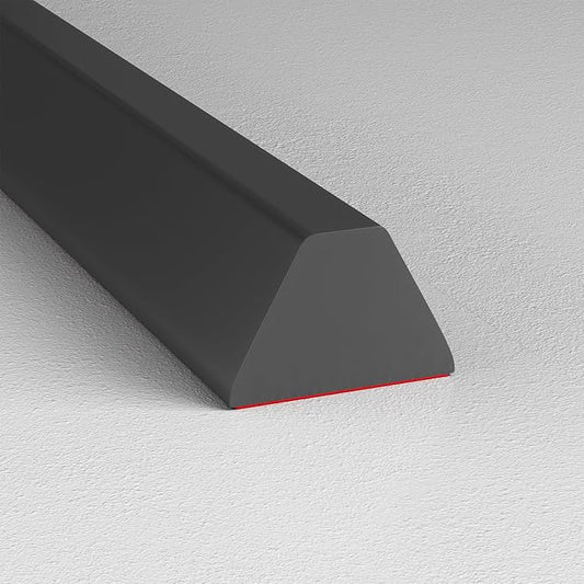 67 Inch Collapsible Shower Water Dam, Shower Threshold Water Dam Shower Barrier, Dry and Wet Separation Door Dam Water Stopper Kitchen Shower Threshold Silicon Water Blocker(Mini Trapezoid)