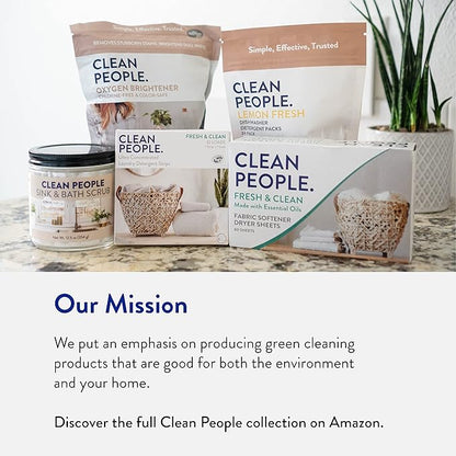 The Clean People Dishwasher Pods - Cuts Grease & Rinses Sparkling Clean - Residue-Free - Phosphate Free Dishwashing Pods - Lemon, 30 Pack