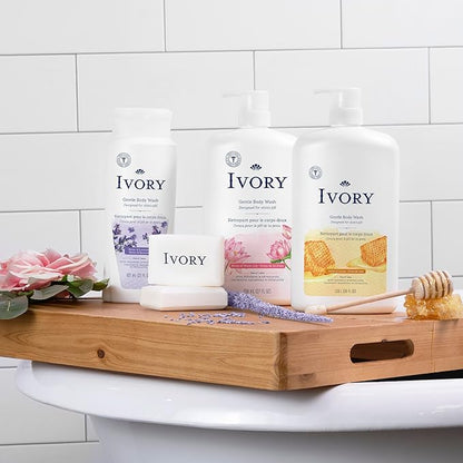 Ivory Gentle Bath Bar Soap, Family Pack, Designed for Whole Family, 99.44% Pure Formula w/ Plant-Based Cleansers, Made Without Heavy Perfumes, Parabens or Phthalates, Original Scent, 4.0 oz (10 Count)
