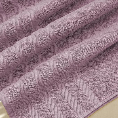 Hearth & Harbor Luxury Hand Towels - 100% Ring Spun Cotton Hand Towels for Bathroom, Shower, Spa, Soft & Absorbent Towels, 4 Piece Set, Dusty Purple