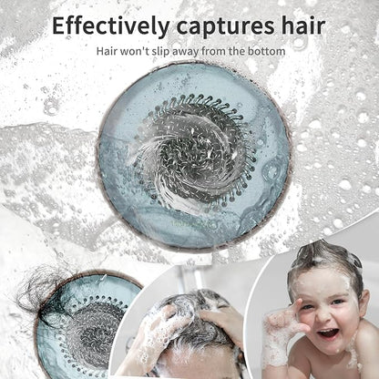 TRAPMATE Reversible Bathtub Drain Protector Hair Catcher/Easy Clean & Fast Drainage Drain Cover for Regular & Pop-up Drain (Teal)