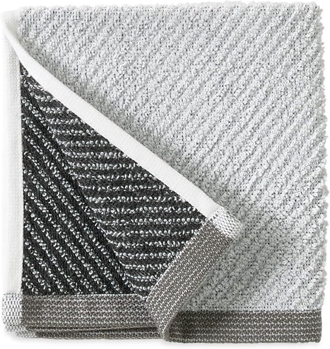 Wellbe 6-Piece Washcloth Set, Quick Dry, Absorbent, Soft, 13” x 13”, White
