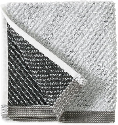 Wellbe 6-Piece Washcloth Set, Quick Dry, Absorbent, Soft, 13” x 13”, White