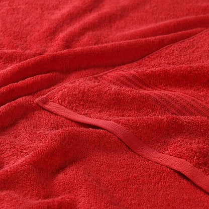 Superior Egyptian Cotton Face Towel/Washcloth Set, Small Towels for Home Bathroom, Master, Guest Bath, Decor Essentials, Quick Dry, Absorbent, Spa, Hotel, Resort, Adult, Kids, Set of 10, Red