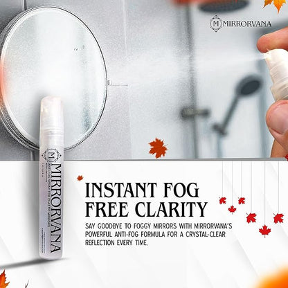 MIRRORVANA Anti Fog Spray for Shower Mirror (1 Bottle) - Maintains Fog Free Bathroom Shaving Mirrors for Men and Women - Long-Lasting Protection from Fogging for a Crystal Clear Reflection (7 ml)