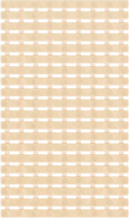 Bathtub Mat Non Slip - for Inside Bath Tub & Shower, Thick & Soft Textured Surface, Fast Drain, No Pooling Water for Better Hygiene, Bathroom Accessories, 27x16 Inch, Beige, Matace