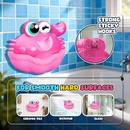 Bath Toys for Kids Ages 1-3,Light Up Baby Bath Toys Crab Bubble Maker with Colourful Light Toddler Bathtub Birthday Gifts Christmas Stocking Stuffers for Boys Girls Aged 1-3 2-4 3-5