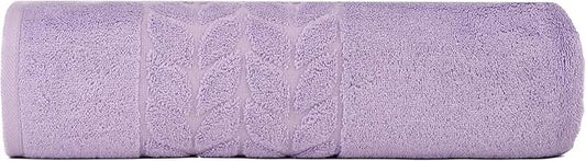 BAGNO MILANO Organic Turkish Cotton Bath Towels, Luxury Jacquard Collection, Certified Organic Highly Absorbent, Soft-Plush Towel Set (Lilac, Bathsheet)