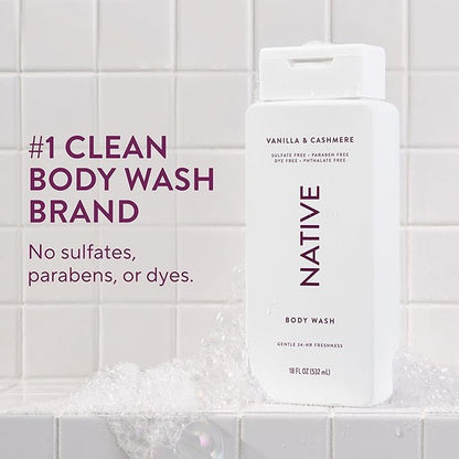 Native Vanilla & Cashmere Body Wash 18 fl oz