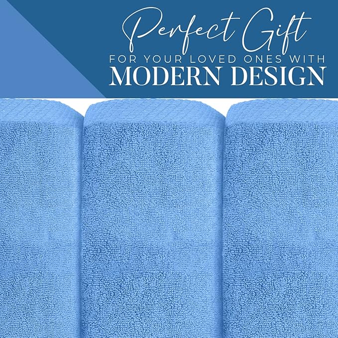 DAN RIVER Pack of 1 Bath Sheet 40x80 Inches, Luxury Bath Towel Set, Extra Large and Quick Dry Soft Cotton Towels - Medium Blue
