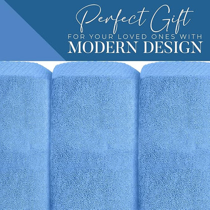 DAN RIVER Pack of 1 Bath Sheet 40x80 Inches, Luxury Bath Towel Set, Extra Large and Quick Dry Soft Cotton Towels - Medium Blue