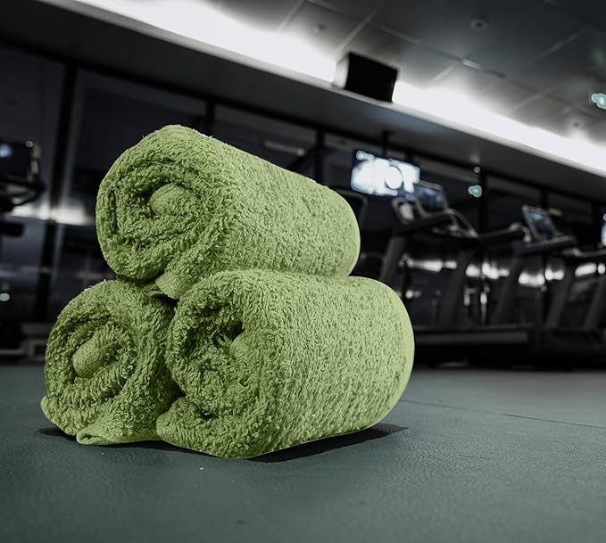 Utopia Towels 60 Pack Cotton Washcloths Set, 100% Ring Spun Cotton, Premium Flannel Face Cloths, Highly Absorbent and Soft Feel Fingertip Towels, Sage Green
