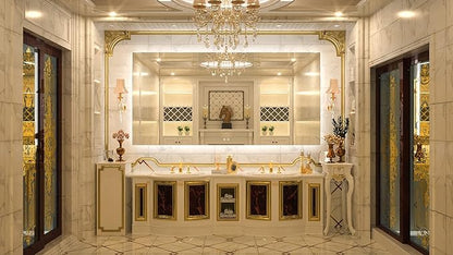 TETOTE 72 x 36 Inch LED Backlit Bathroom Mirror with Lights,3Color White/Warm/Natural,Anti-Fog Lighted Mirror,Dimmable,Vanity Mirror,Wall Mounted