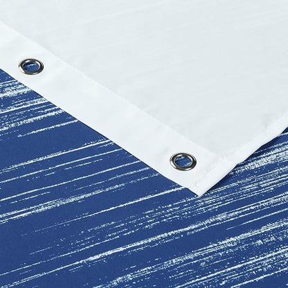 Long Stall Fabric Shower Curtain, Royal Blue Cloth Shower Curtains for Bathroom, Modern Bathroom Small Curtains, 54" W x 78" H