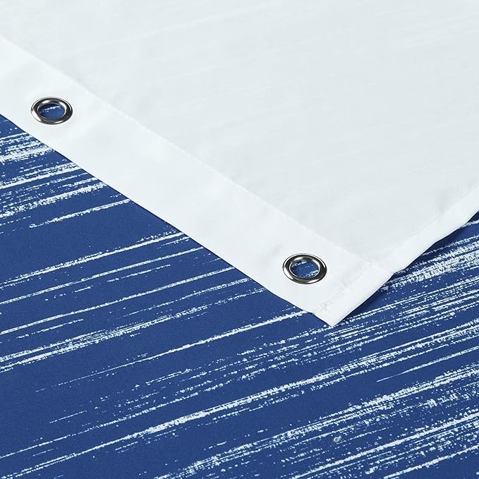 Long Fabric Shower Curtain, Royal Blue Microfiber Cloth Shower Curtains for Bathroom, Modern Waterproof Bathroom Curtains, 62" W x 78" H