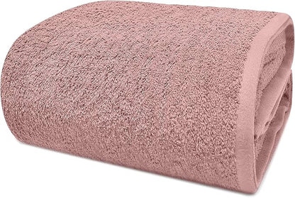 DAN RIVER Pack of 1 Bath Sheet 40x80 Inches, Oversized Towels for Adults, Quick Dry Plush Bath Towels - Dusty Rose
