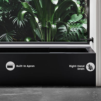 Swiss Madison Well Made Forever SM-AB540MB Voltaire Skirted Alcove Bathtub, 60" x 30", Matte Black