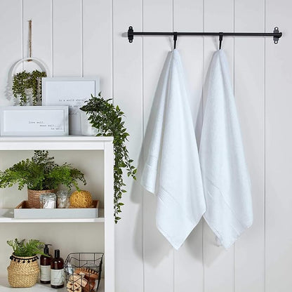 Christy Supreme Hygro Family Towel Set | White | 100% Luxury Supima Cotton | Ultra Soft | Super Absorbent | 650GSM | 2 Bath Sheets 2 Bath Towels 2 Hand Towels